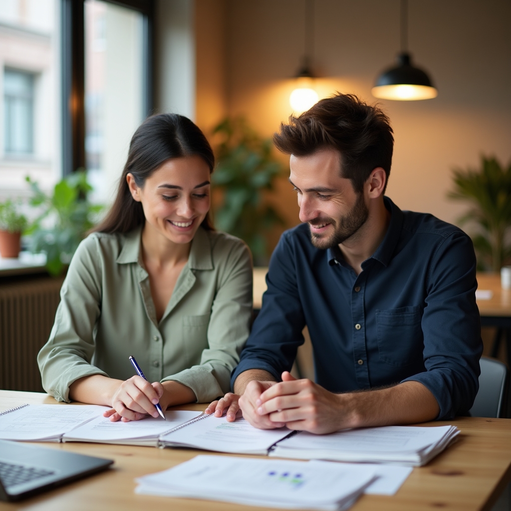 Mlada obitelj na radionici o financijskom planiranju